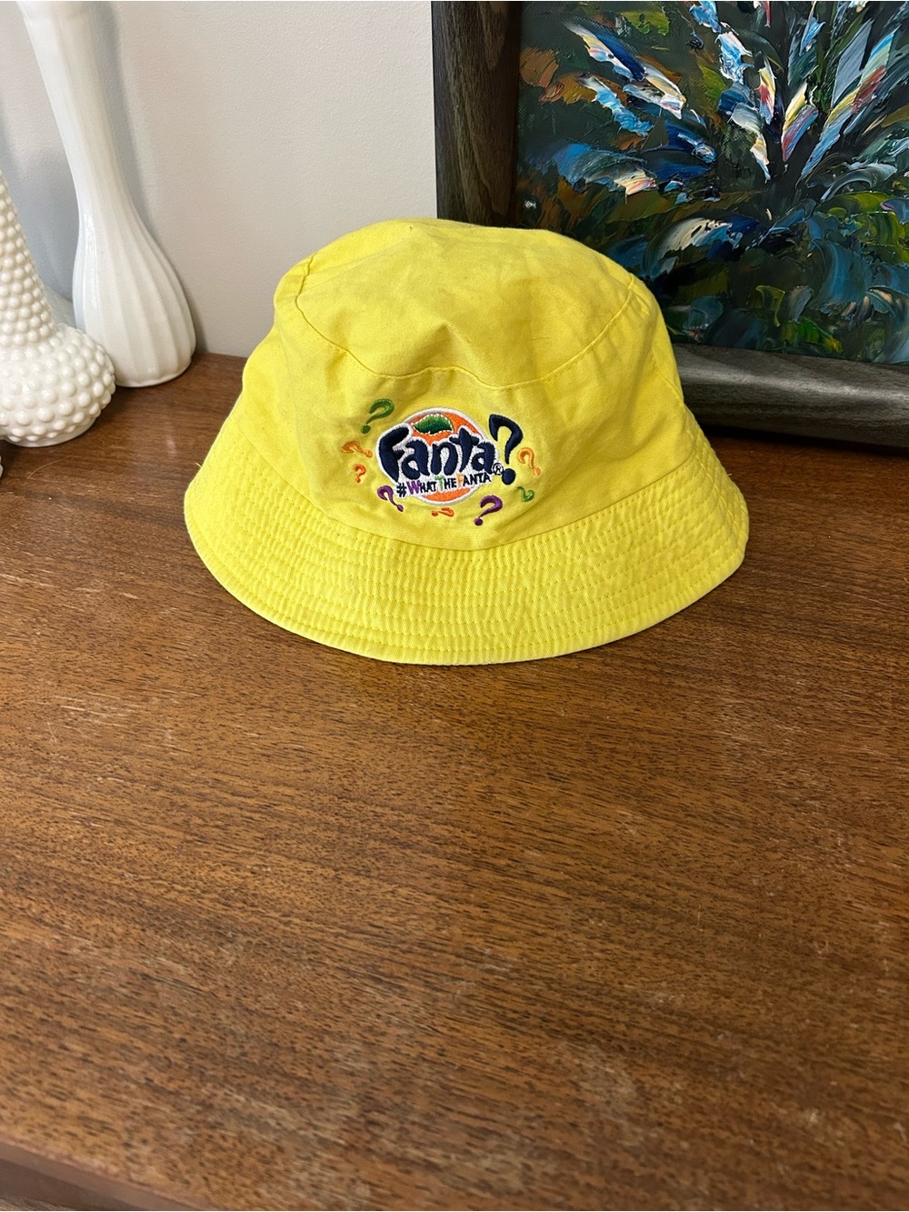 ☀️ Fanta "#WhatTheFanta" Promo Yellow Bucket Hat 🕵️‍♂️